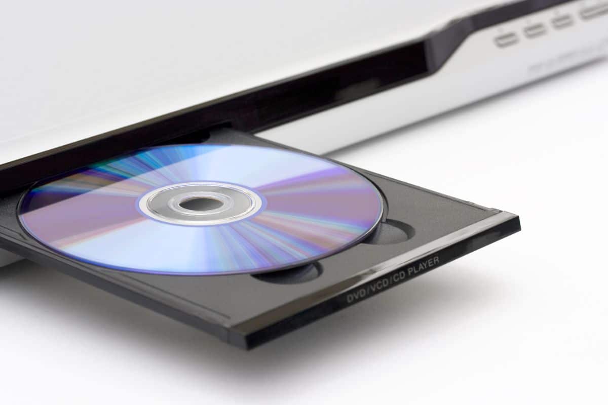 HD DVD disc in a player.
