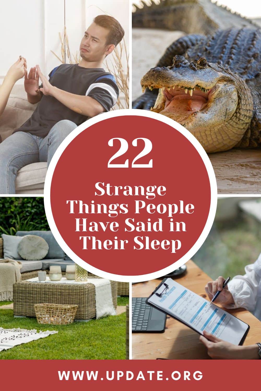 22 Strange Things People Have Said in Their Sleep pinterest image.