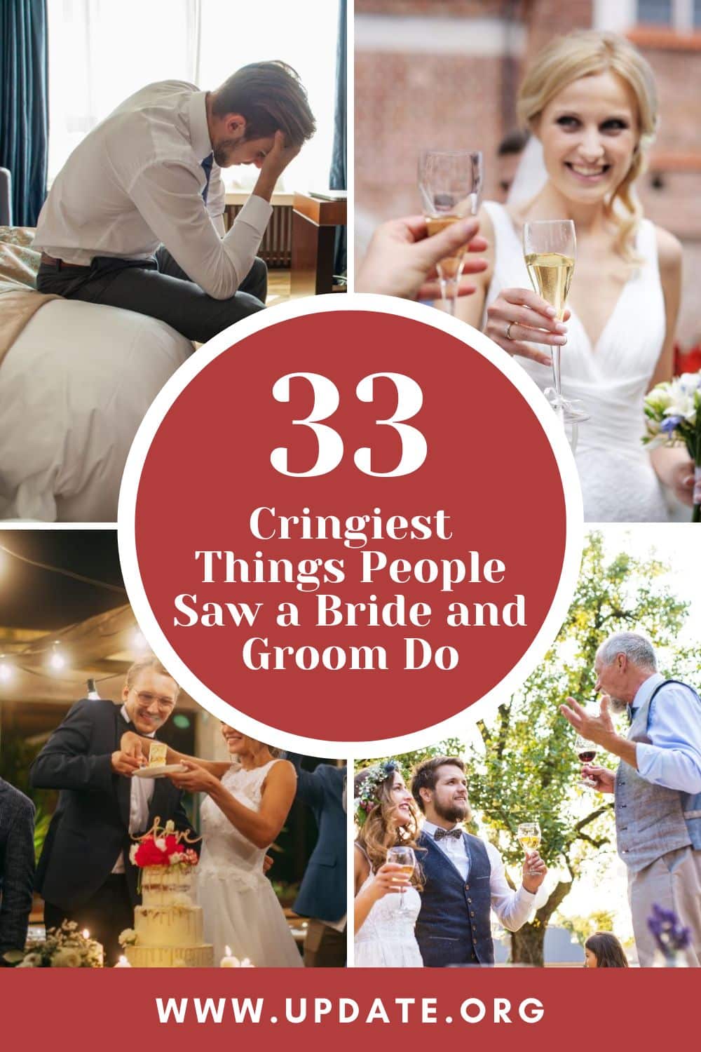 33 Cringiest Things People Saw a Bride and Groom Do pinterest image.