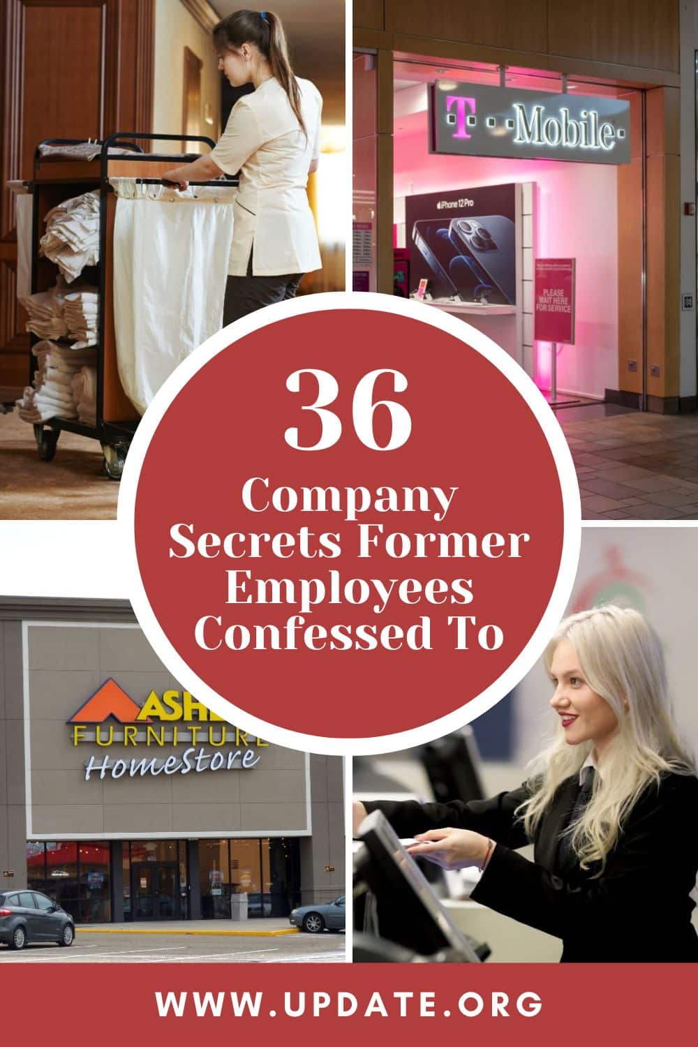 36 Company Secrets Former Employees Confessed To pinterest image.
