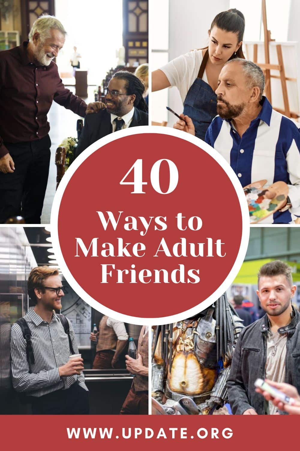 40 Ways to Make Adult Friends pinterest image.