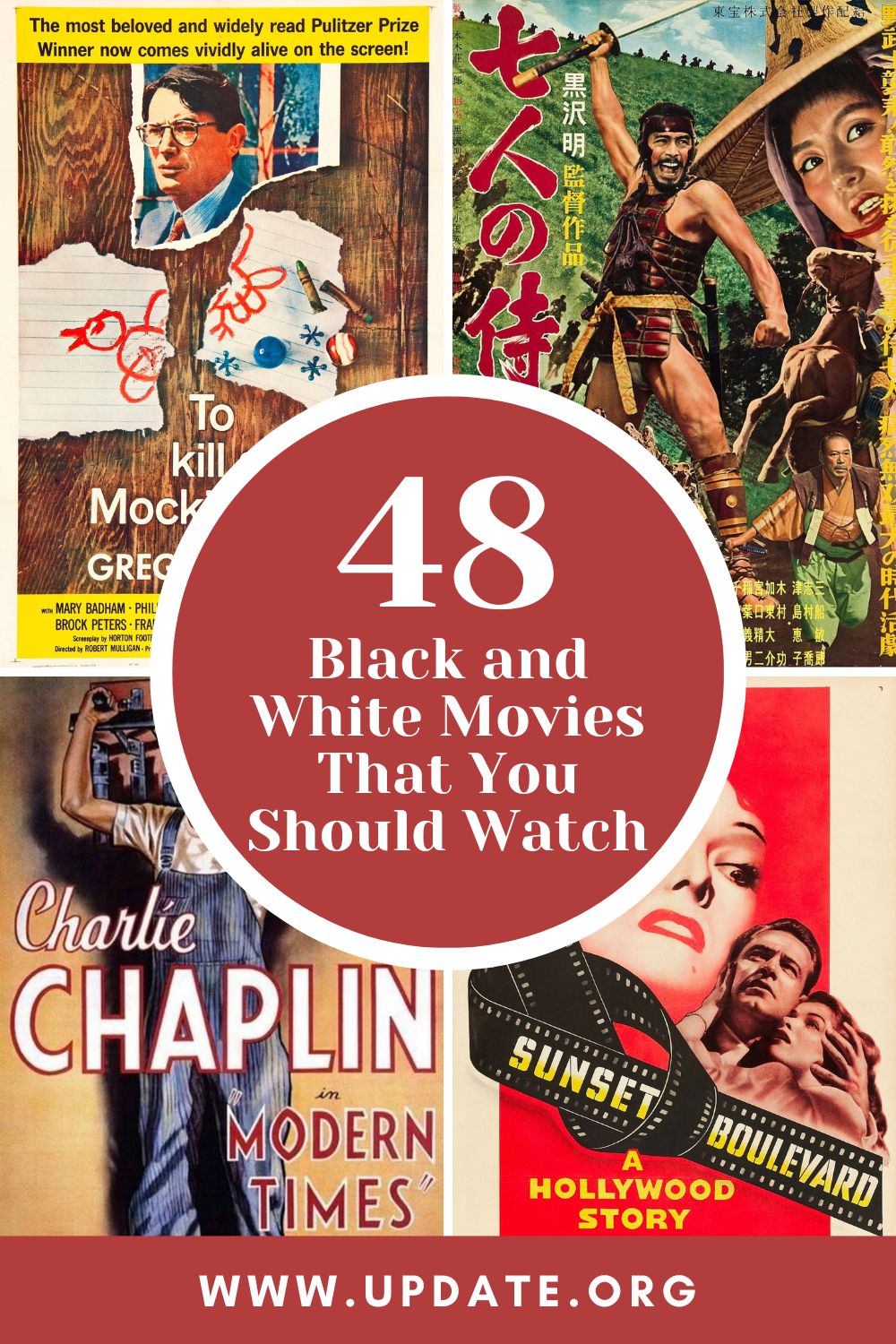 48 Black and White Movies That You Should Watch pinterest image.